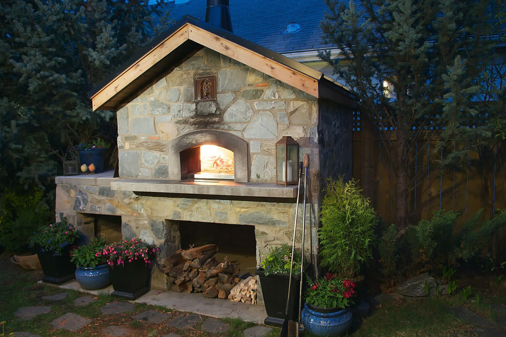 Outdoor Gable Roof Wood Fired Pizza Ovens Clásico Patio San