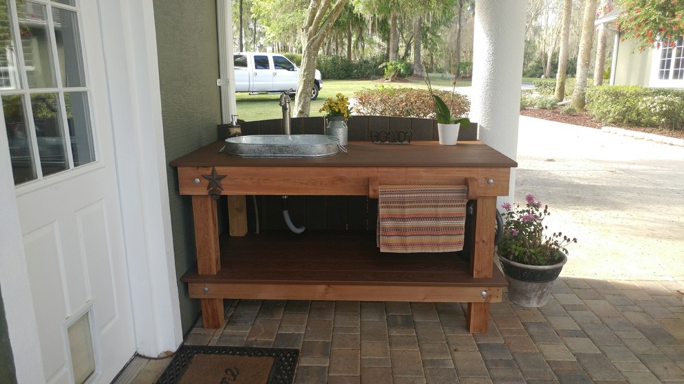 Outdoor Garden Sink Workstation Farmhouse Patio Orlando Houzz