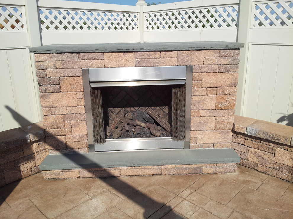 Outdoor Gas Fireplace Traditional Patio Philadelphia by Modern