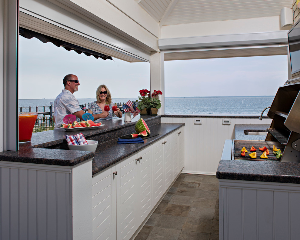 Outdoor Kitchen - Beach Style - Patio - New York - by Francie Milano ...
