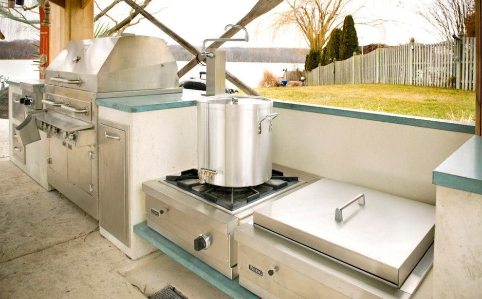 Outdoor Kitchen in Alexandria Patio Baltimore by Hyde Concrete