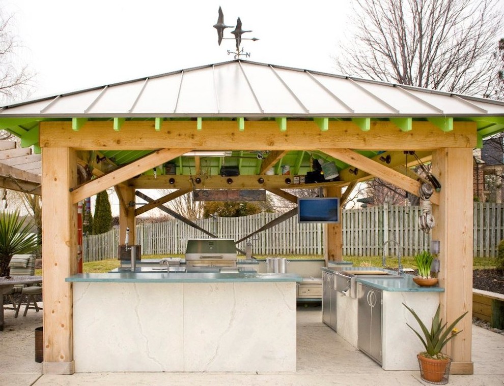 Outdoor Kitchen in Alexandria Patio Baltimore by Hyde Concrete