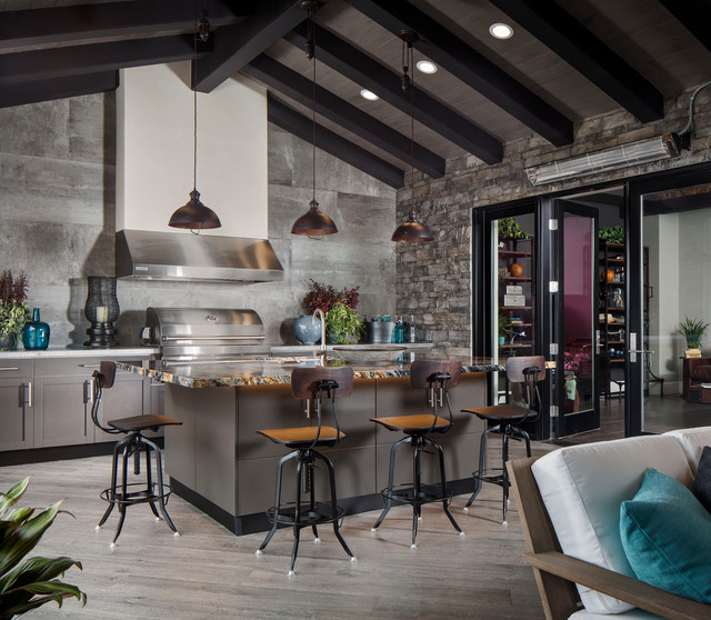 Outdoor Kitchen/Living Spaces Transitional Patio Raleigh by