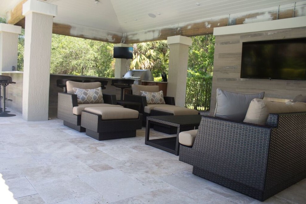 Outdoor Kitchen Transitional Patio Miami by Palm Beach Kitchen