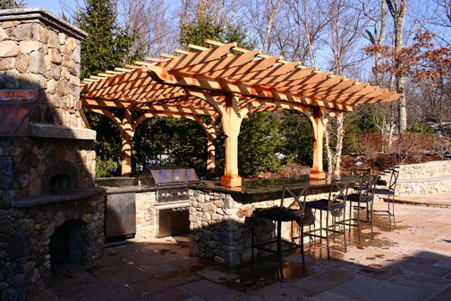 Outdoor Kitchen Pergolas - Traditional - Patio - Boston - by Trellis  Structures, Inc | Houzz IE
