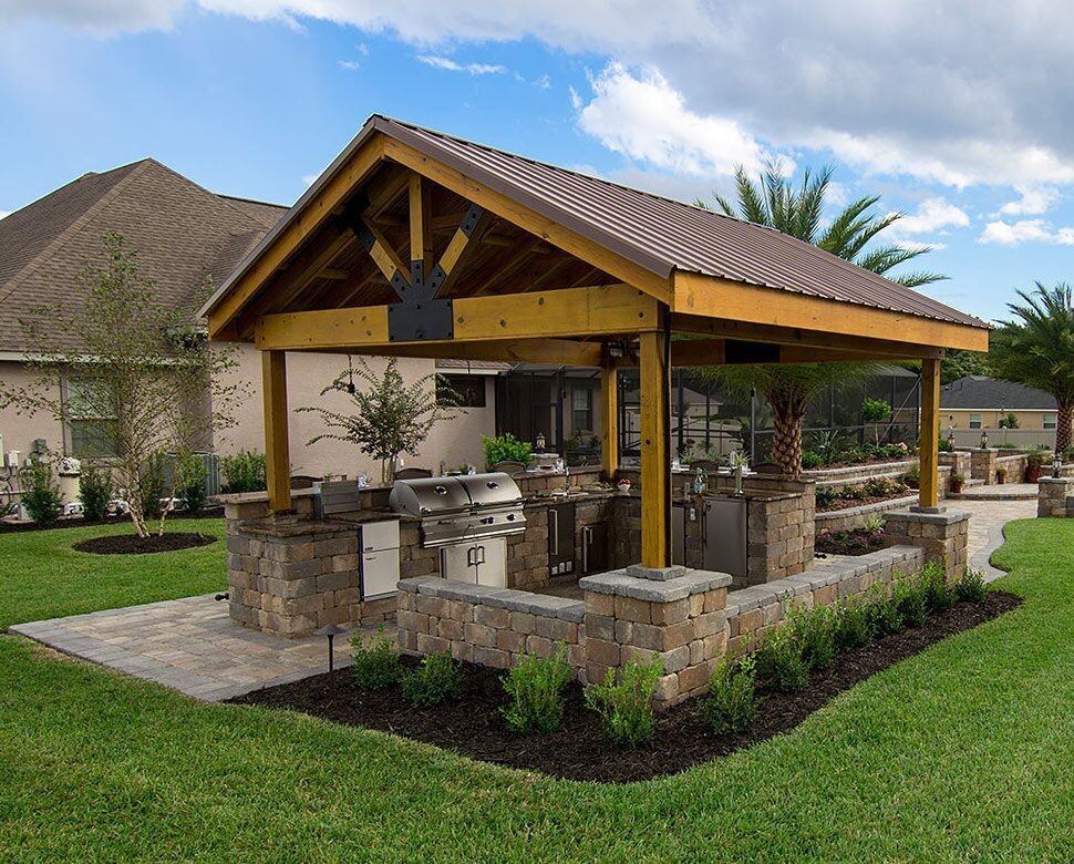 75 Beautiful Outdoor Kitchen Design With A Gazebo Houzz Pictures Ideas July 2021 Houzz