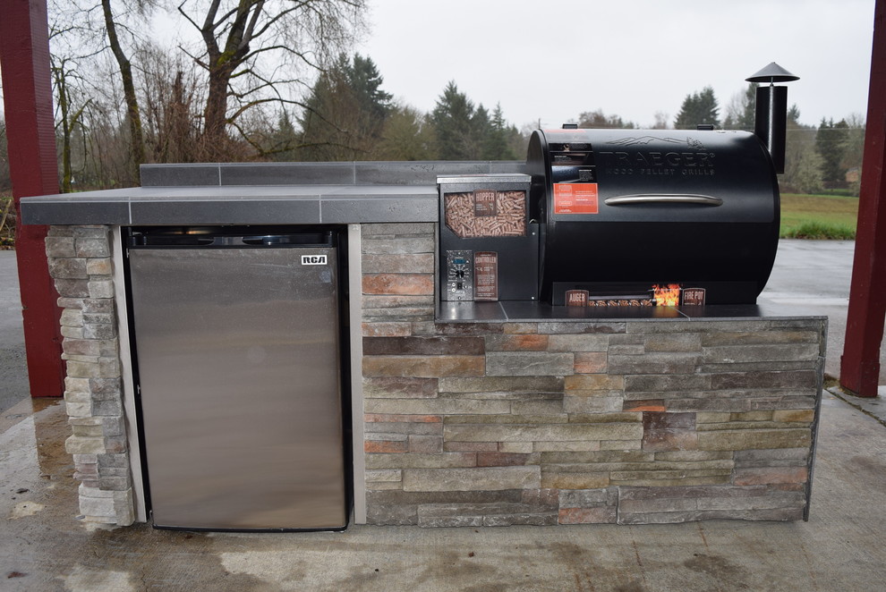 Outdoor Kitchen Smoker built-in - Traditional - Patio - Portland - by ...