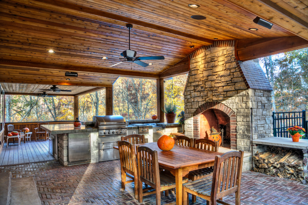 Outdoor Kitchens, Grills, and Refrigerators Rustic Patio St Louis