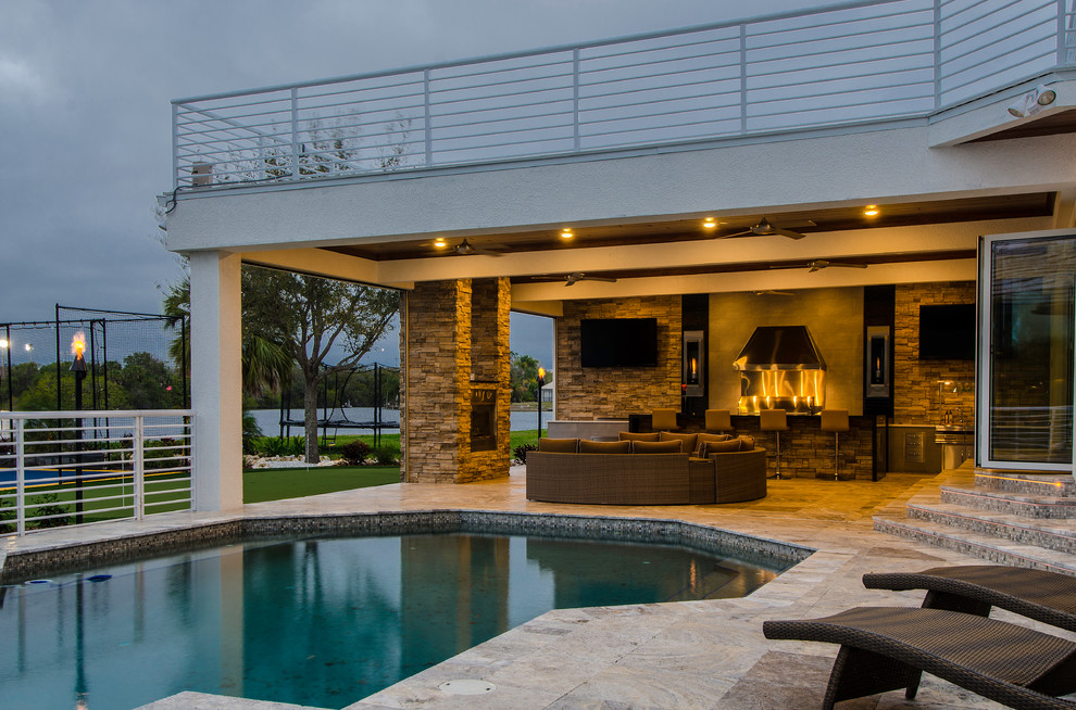 Outdoor Living Addition Contemporary Patio Tampa by Lindross