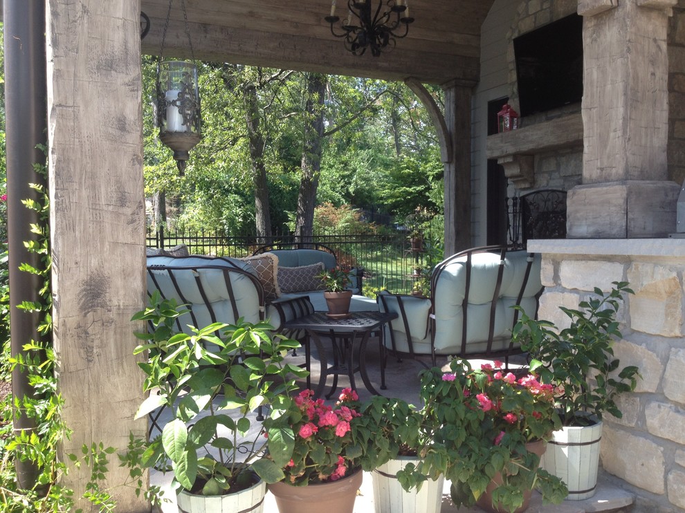Outdoor Living Area Traditional Patio St Louis by Mitchell Wall Architecture and Design