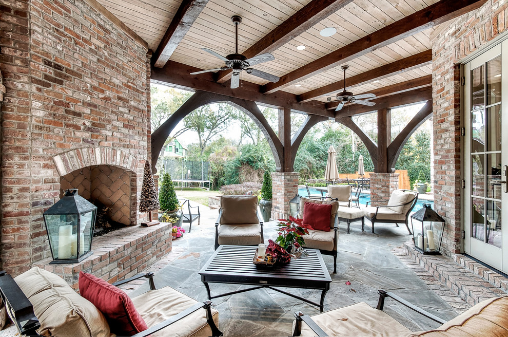Inspiration for a rustic patio in Houston.