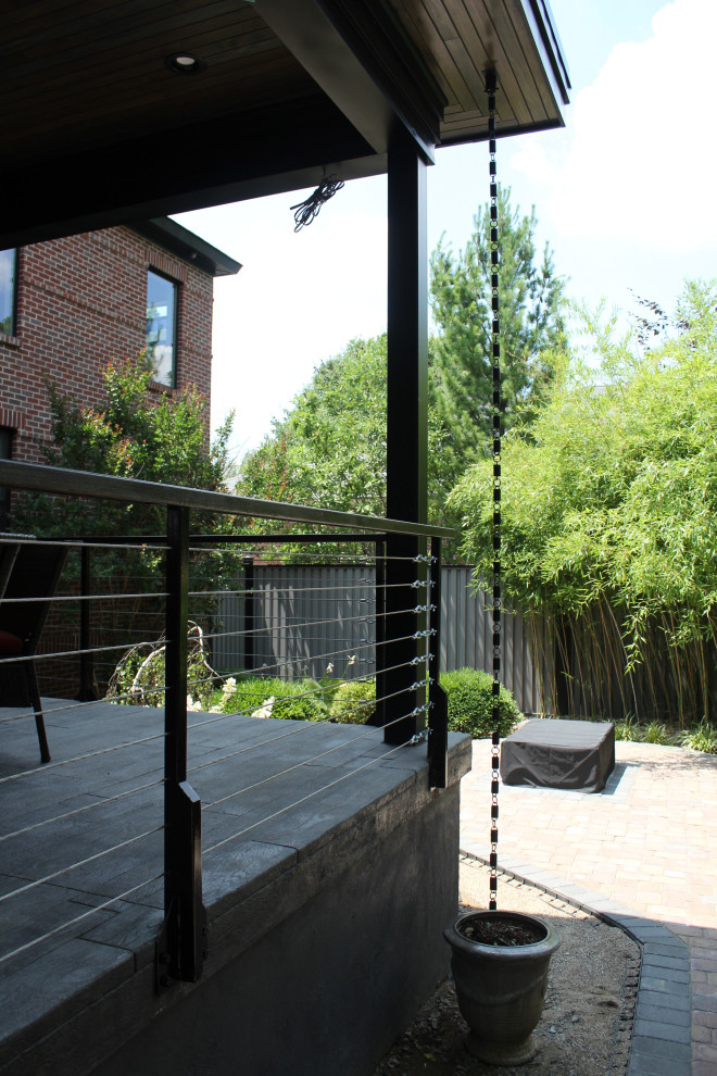 Mid-sized minimalist backyard concrete paver patio photo in Louisville