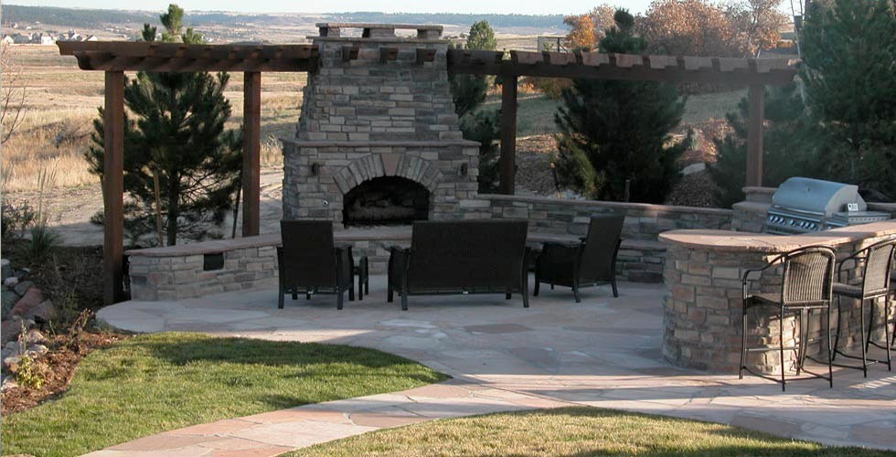 Outdoor Living Rustic Patio Denver by Mission Basement Company