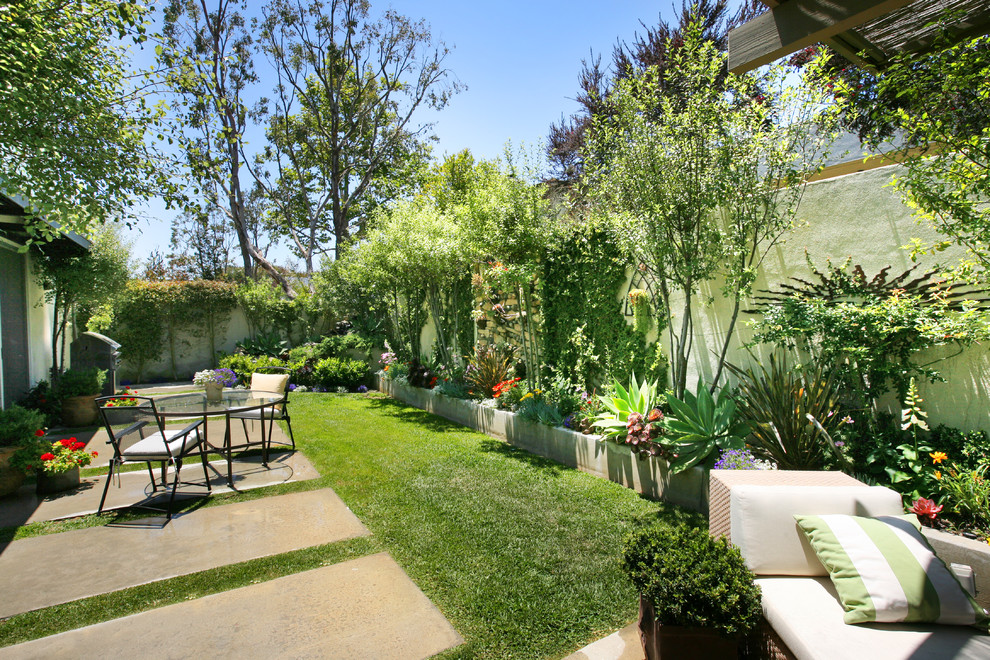 Elegant patio photo in Orange County with no cover