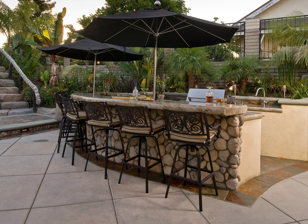 Inspiration for a world-inspired patio in Orange County.