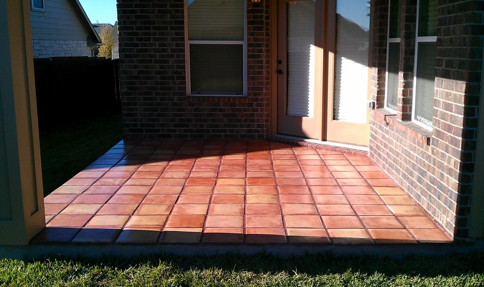 Outdoor Patio Saltillo Tile Mediterranean Patio Austin by