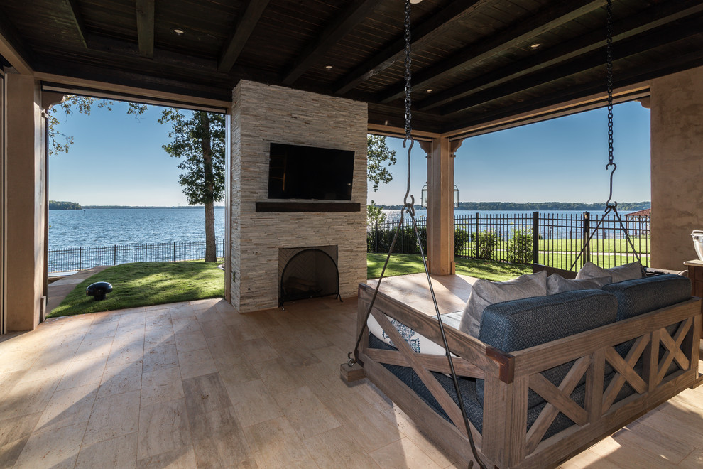 This is an example of a rustic patio in Charlotte.