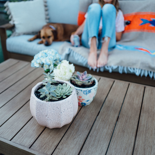 Outdoor Patio with Jess Ann Kirby Coastal Patio New York by