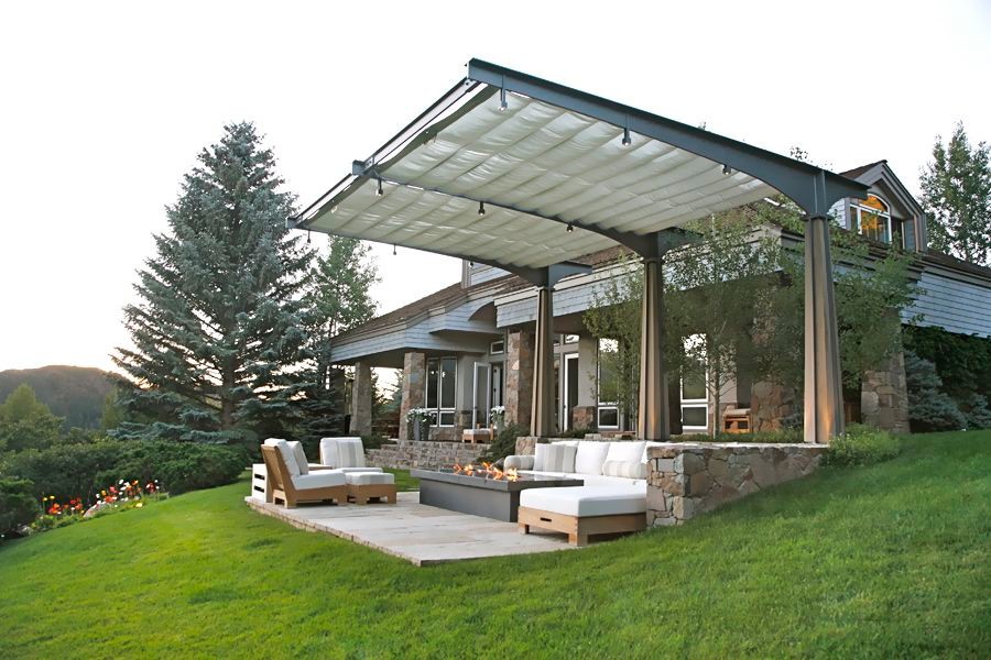 Design ideas for a contemporary patio in Denver.