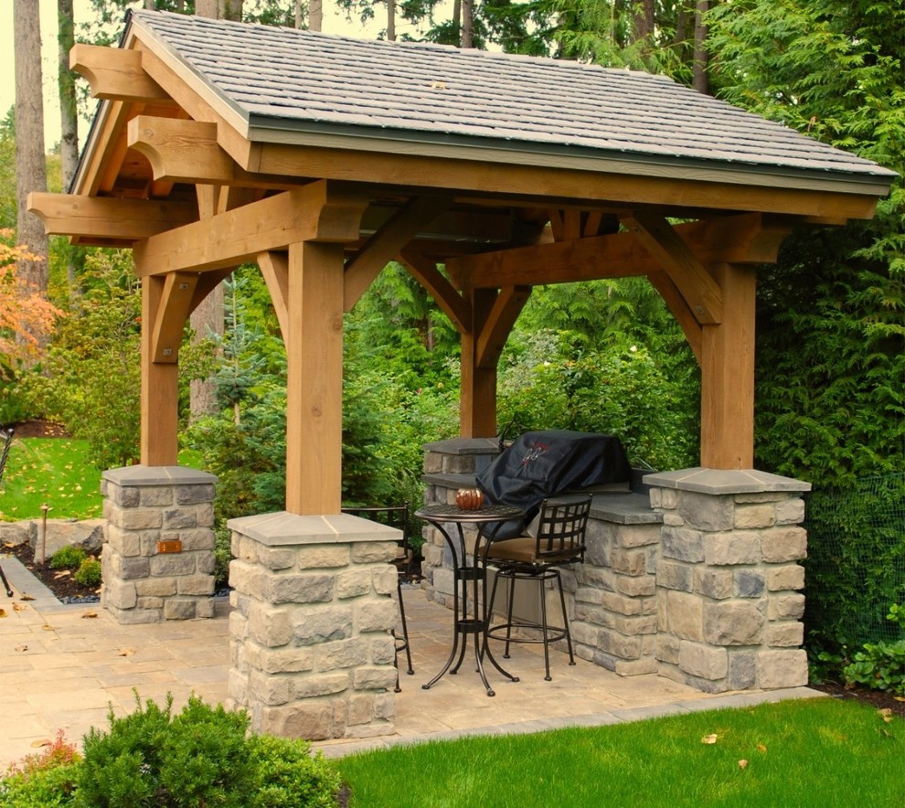 Outdoor Rooms Traditional Patio Seattle by Custom Fire Art, LLC