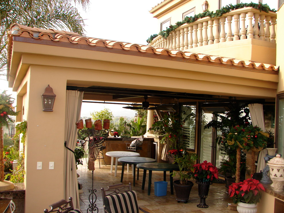 Mediterranean patio in Orange County.