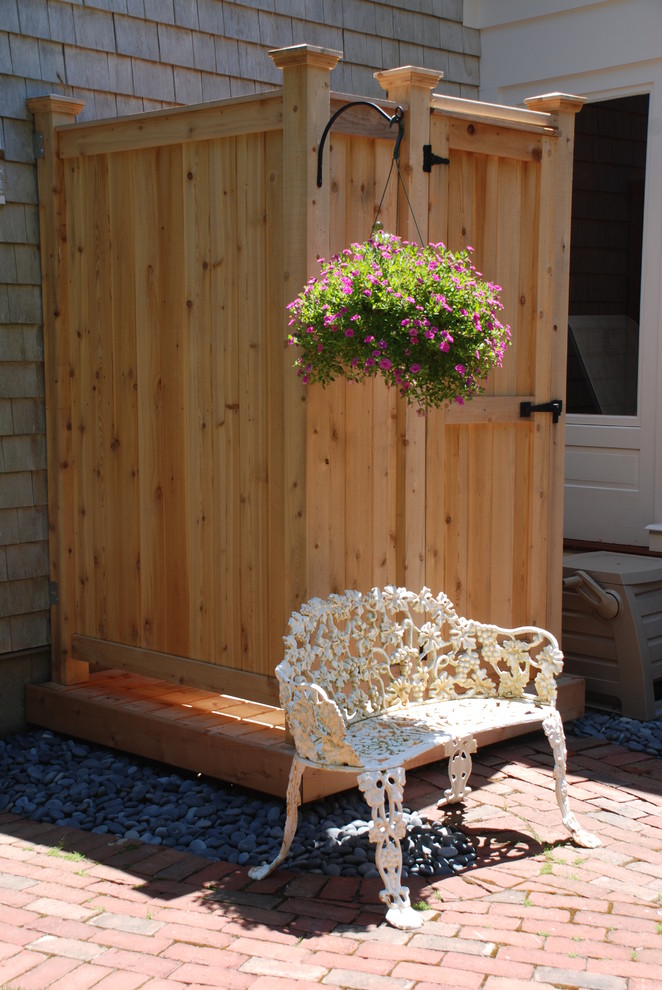 Outdoor Shower Kits Craftsman Patio Boston by Stonewood