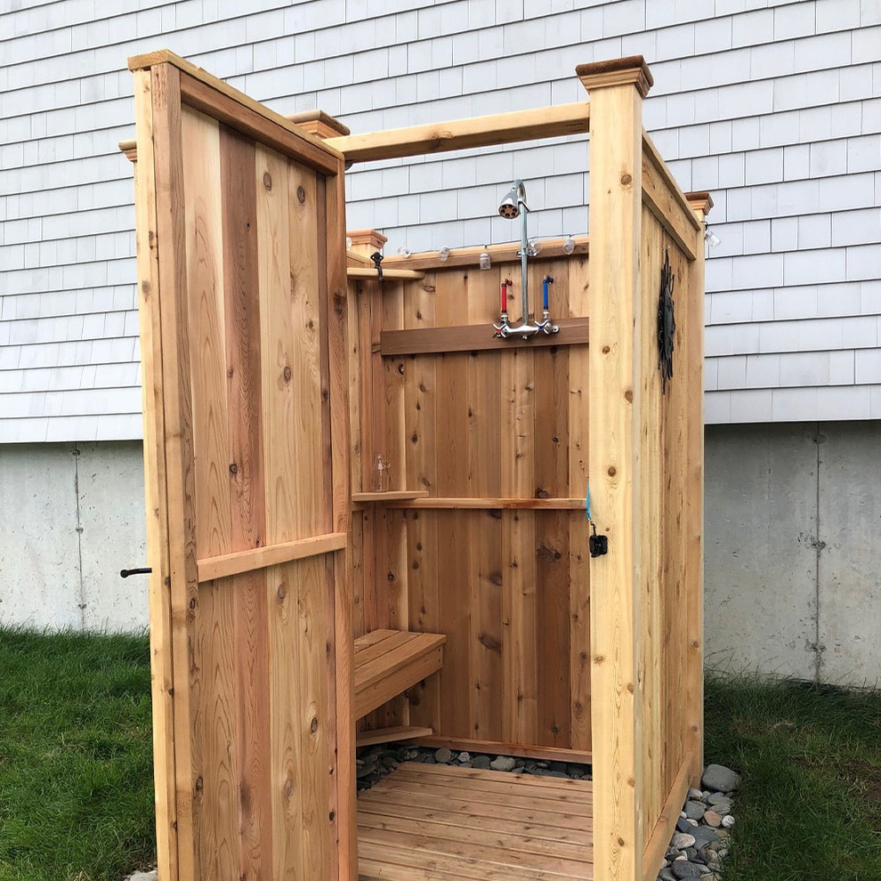 Outdoor Shower kits Beach Style Patio Boston by Stonewood