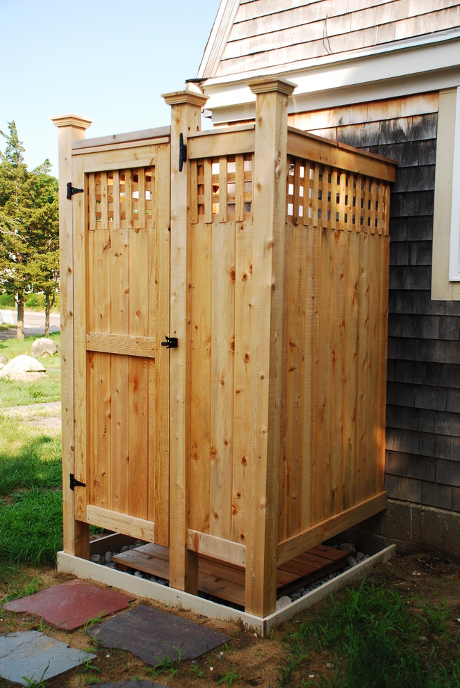 Outdoor Shower Kits Craftsman Patio Boston by Stonewood