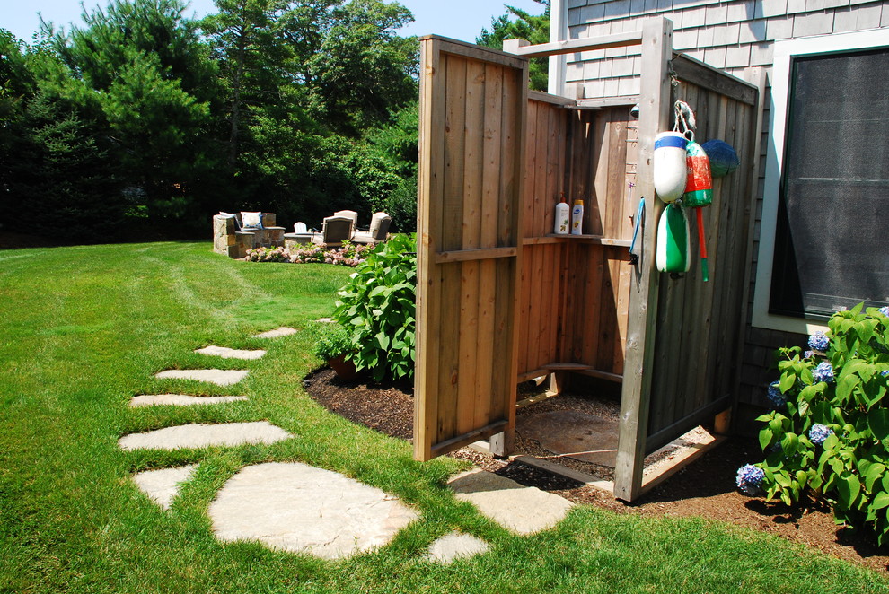 Outdoor Shower Kits Craftsman Patio Boston by Stonewood