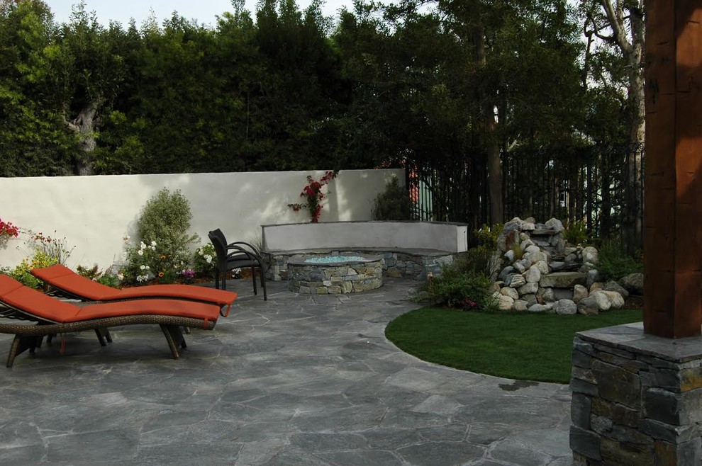 Outdoor Stone Fire Pits Rustic Patio Orange County by Cutting