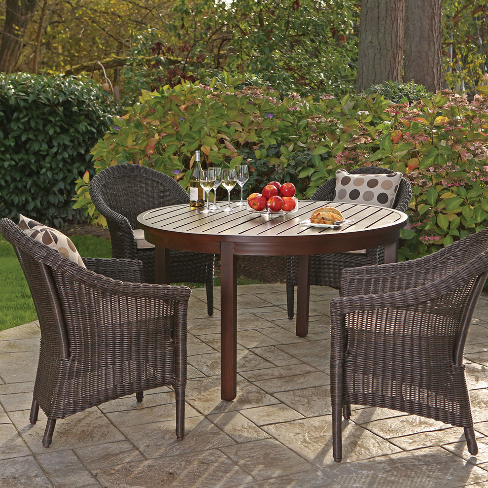 Outdoor Wicker Dining Set (5Piece) Traditional Patio Seattle