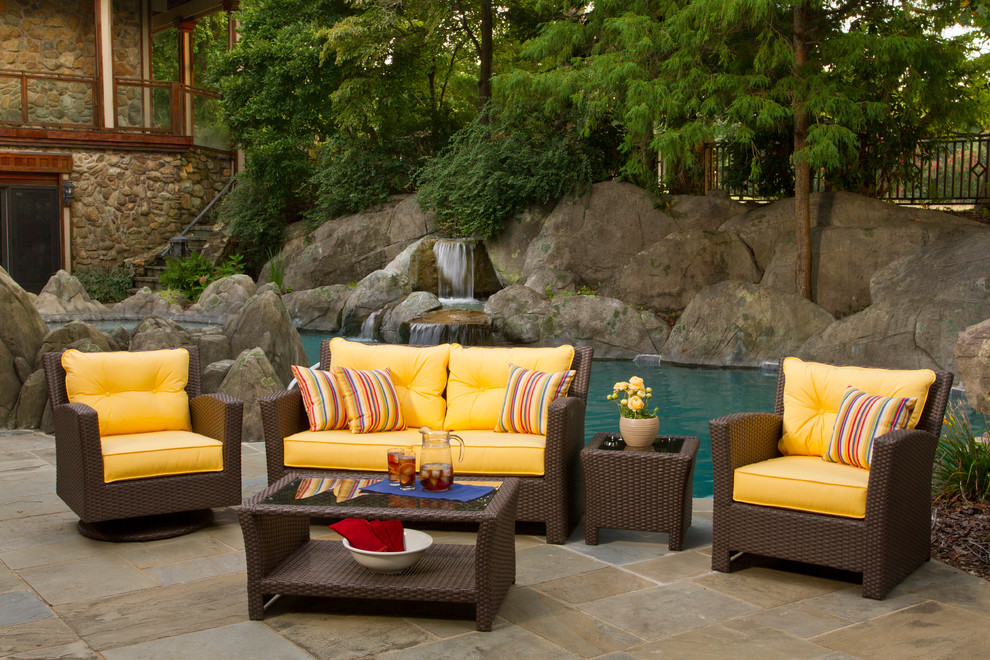 Outdoor Wicker Furniture Sunbrella Cushions - Contemporary - Patio