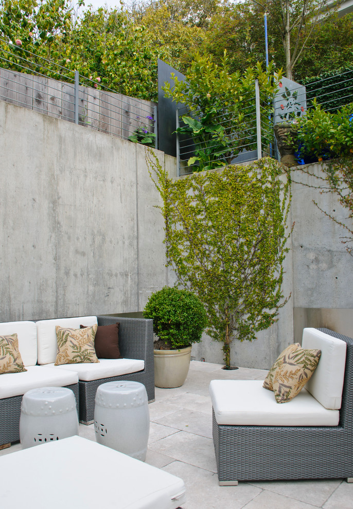 Photo of a contemporary patio in San Francisco with no cover.