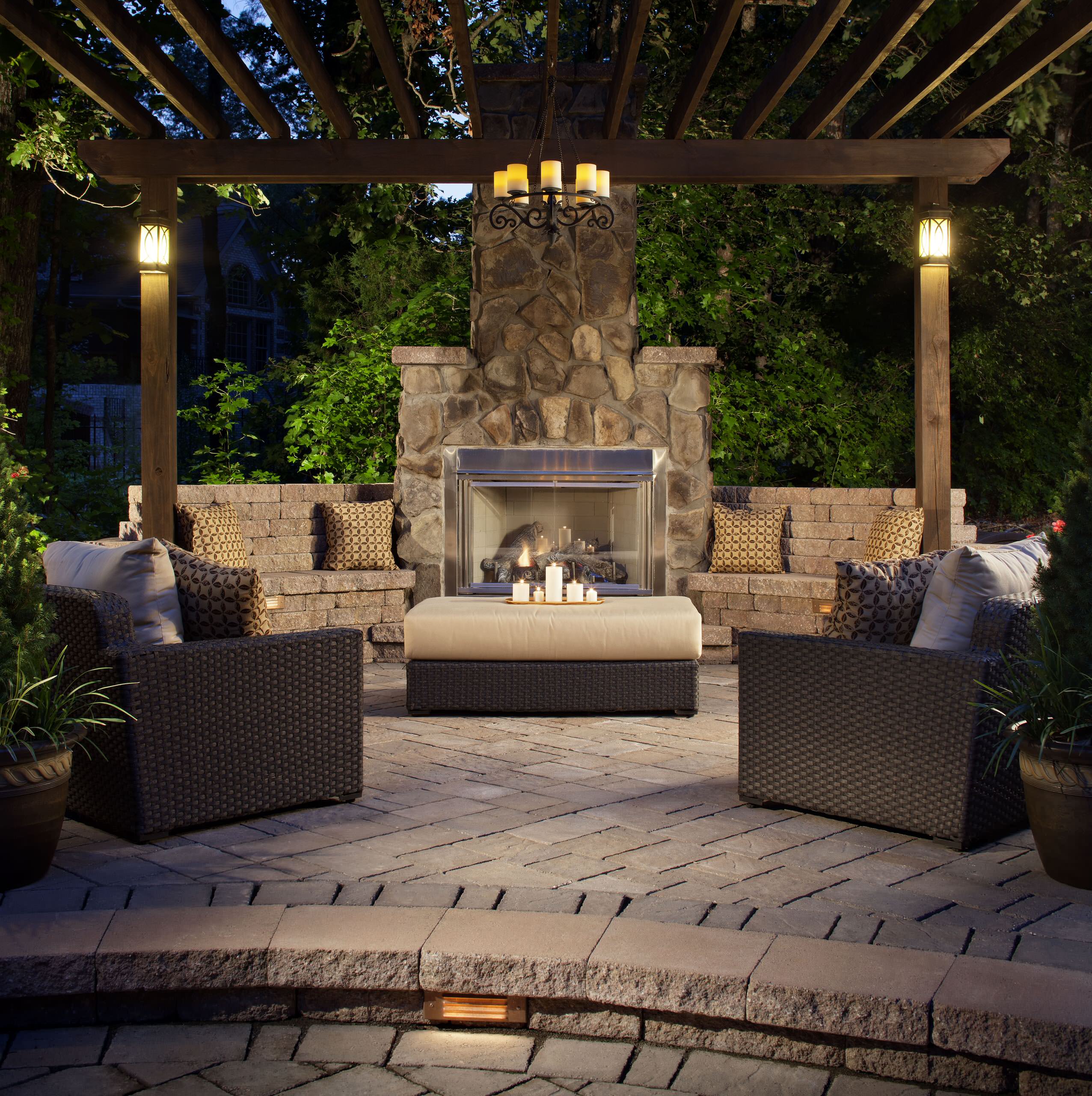 75 Beautiful Patio With A Fire Pit And A Gazebo Pictures Ideas May 2021 Houzz