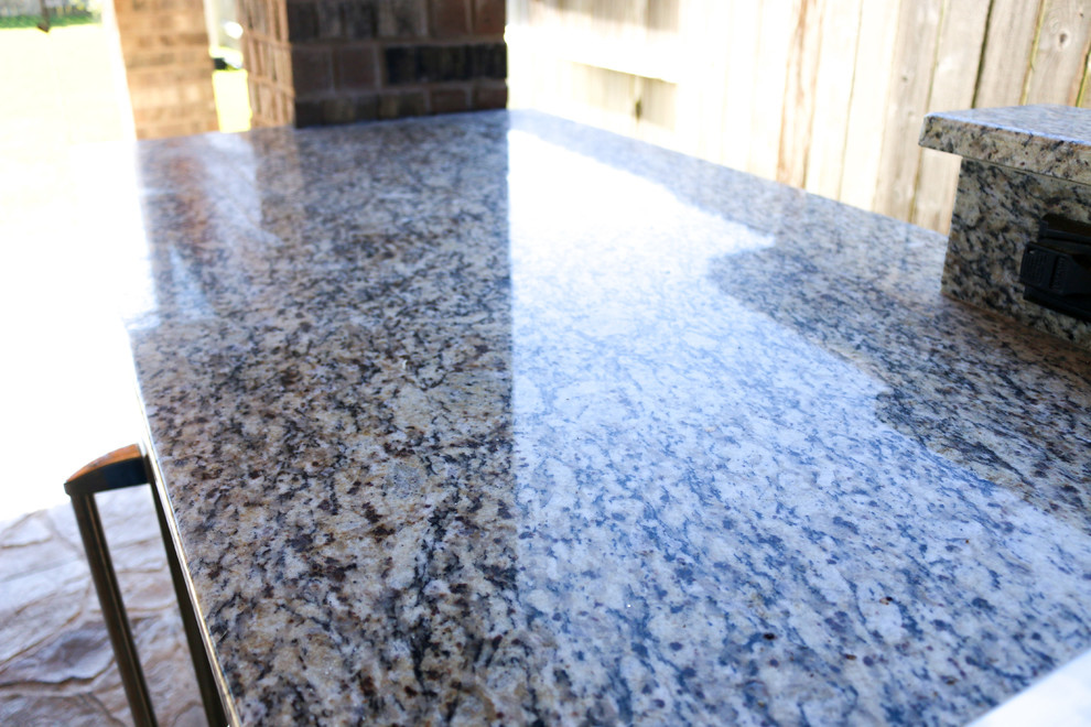 Patio Cover and Outdoor Kitchen Cypress, TX Traditional Patio