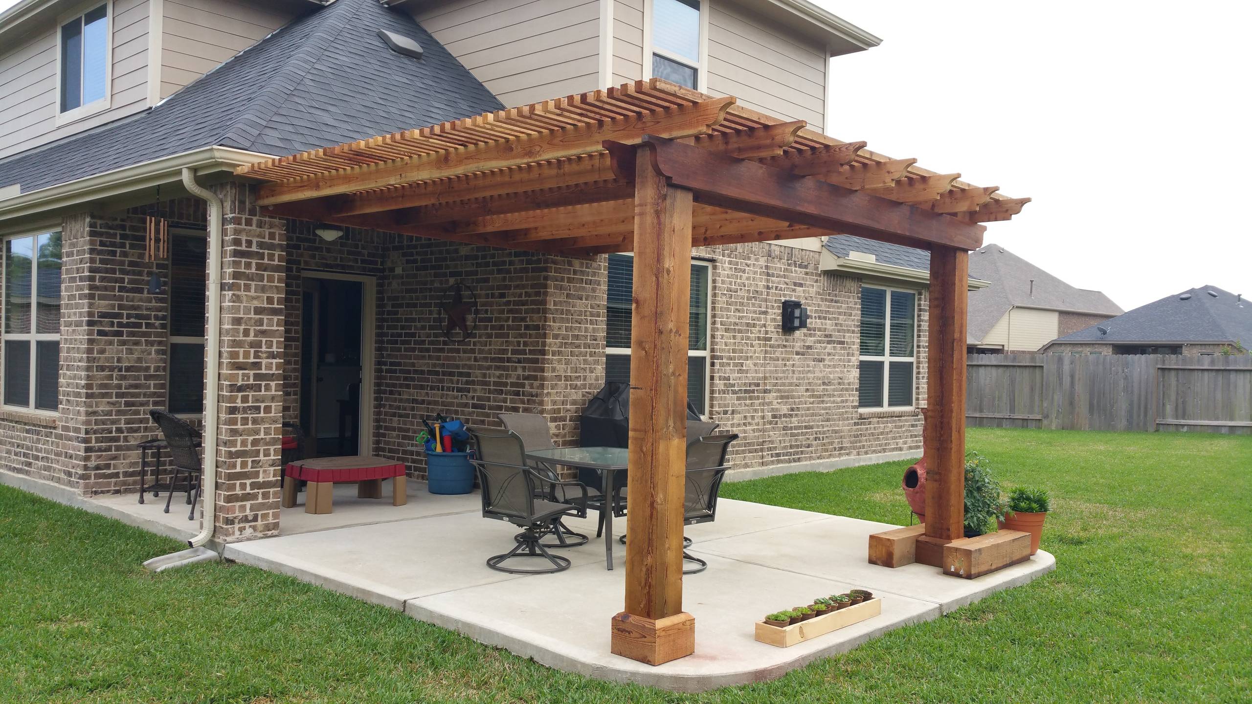 Patio Cover Before And After Traditional Patio Houston By Affordable Shade Patio Covers Houzz