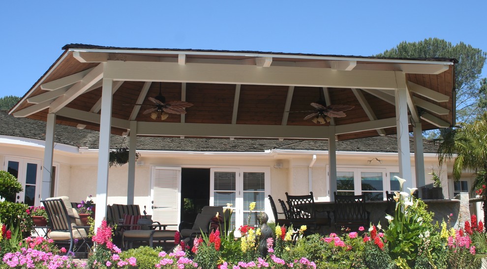 Patio Cover Beach Style Patio San Diego by Master Craftsman