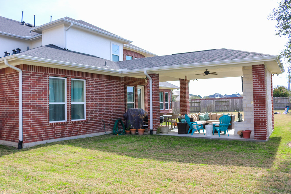 Patio Cover with Fireplace Traditional Patio Houston by Tradition Outdoor Living Houzz