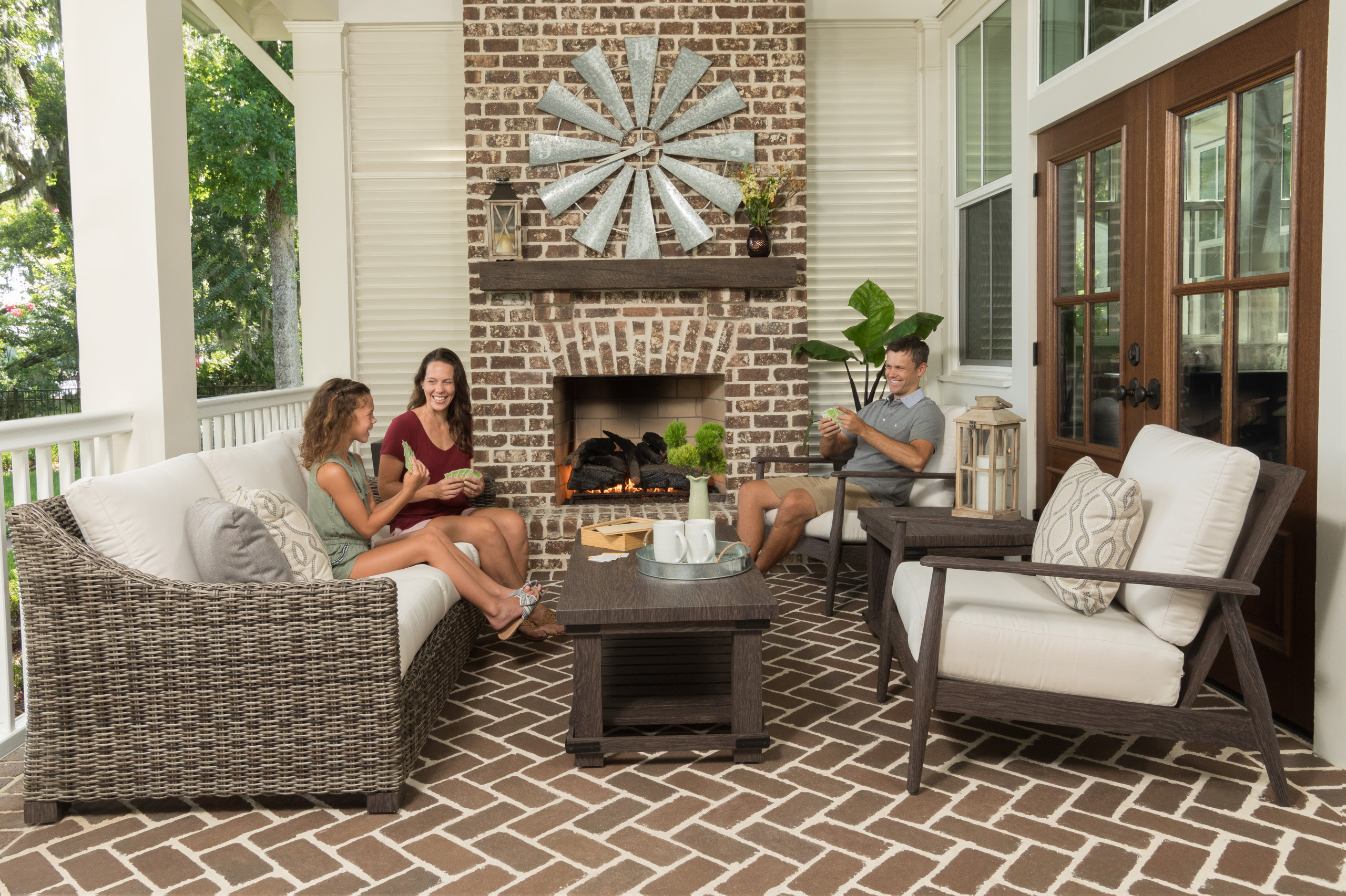 75 Beautiful Beige Patio with Brick Paving Ideas and Designs