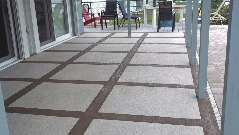patio resurfacing Tropical Patio Tampa by Coastal Concrete
