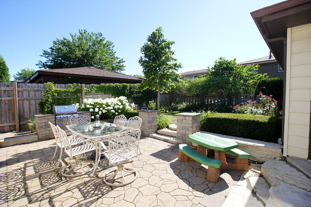 Patio with Built In BBQ Patio Chicago by SCOTT FLANAGAN LANDSCAPE