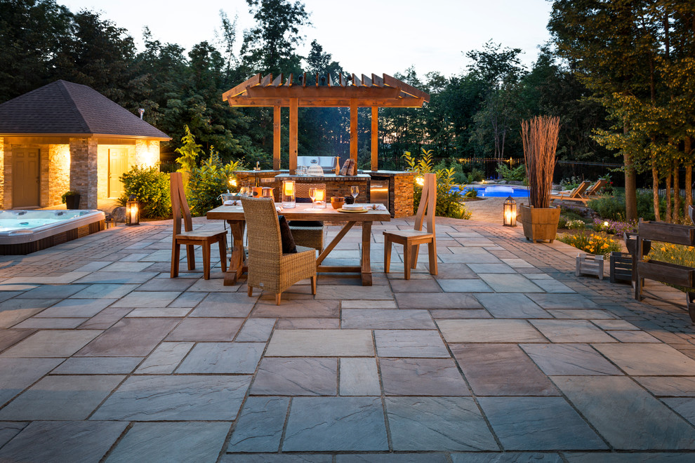 Patios Contemporary Patio Montreal by Ambiance Briques et Pavés