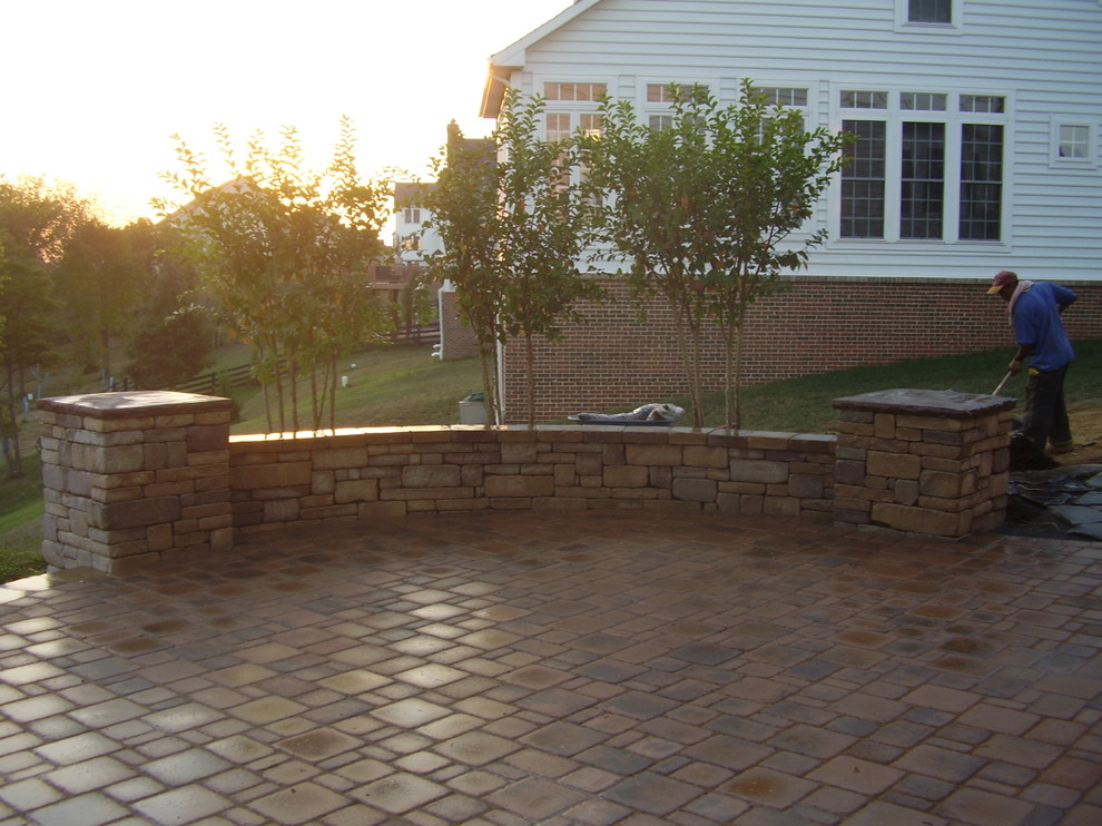 Paver Patio & Sitting Wall Traditional Patio DC Metro by Metro