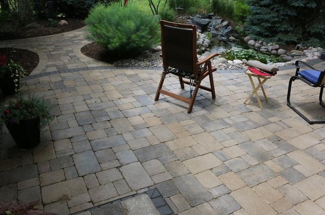 Paver Patio Design and Pond - Traditional - Patio - Chicago - by Forest ...