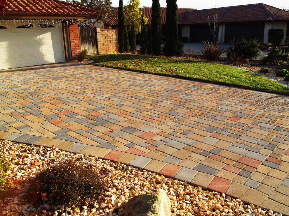 Pavers Driveways - Mediterranean - Patio - Santa Barbara - by Chaparral ...