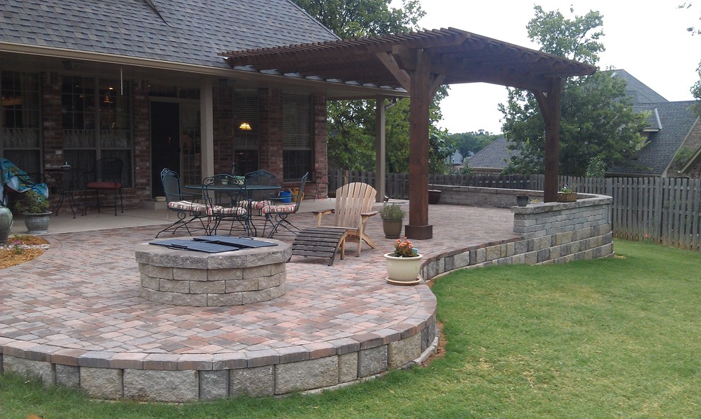 Pavilion/Pergola Rustic Patio Oklahoma City by Edmond Deck