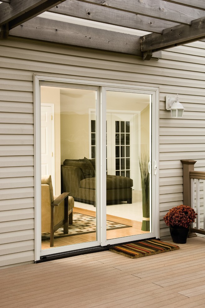 Pella® Impervia® ENERGYSTAR®qualified fiberglass sliding patio doors Contemporary Patio