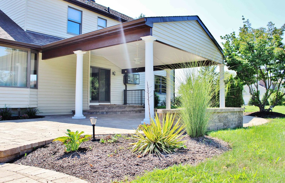 Pennington Patio w/ Overhang Roof - Traditional - Patio ...