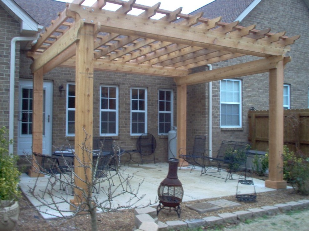 Pergola and outdoor living space Traditional Patio Nashville by
