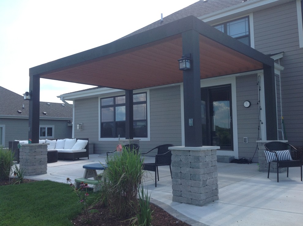 Pergola Modern Patio Milwaukee by Armstrong General Contracting